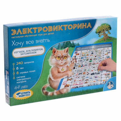 Настольная игра Электровикторина Хочу все знать Десятое королевство 03673